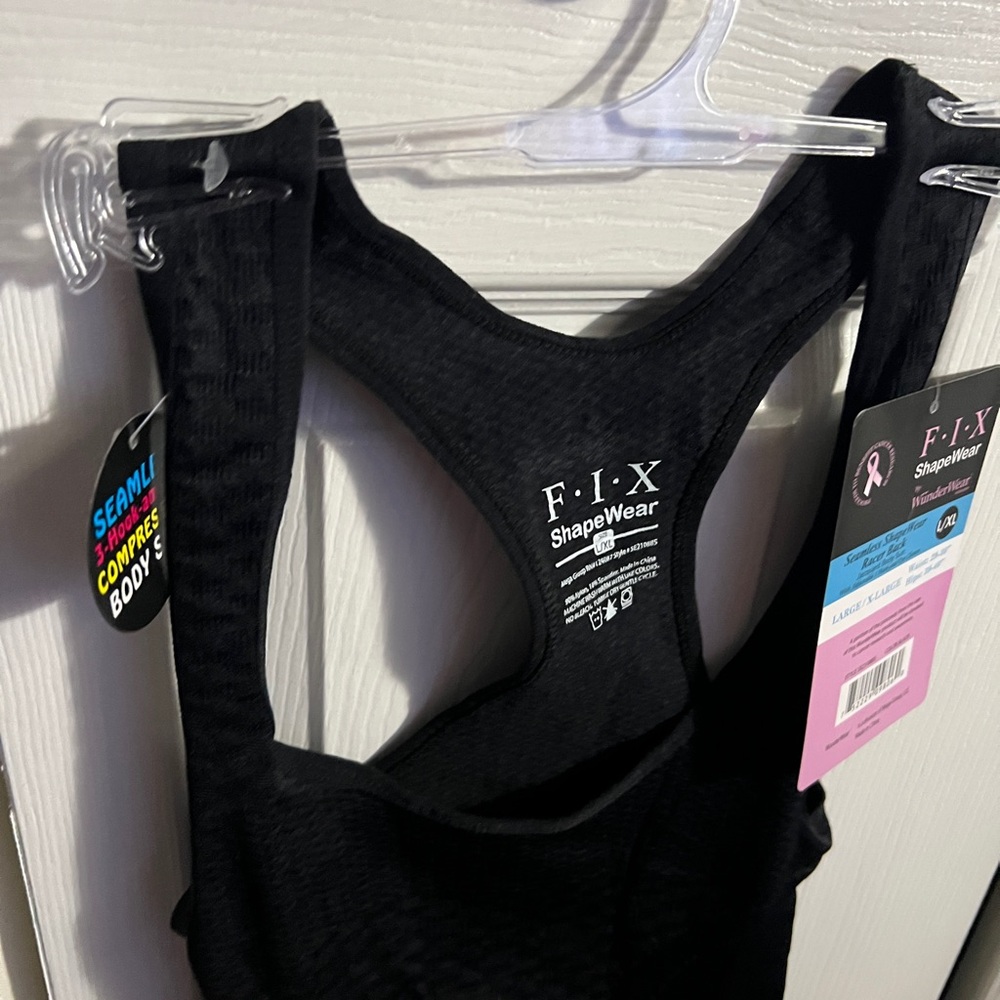 Black Shapewear Intimates with Racerback Design - Picture 3 of 10